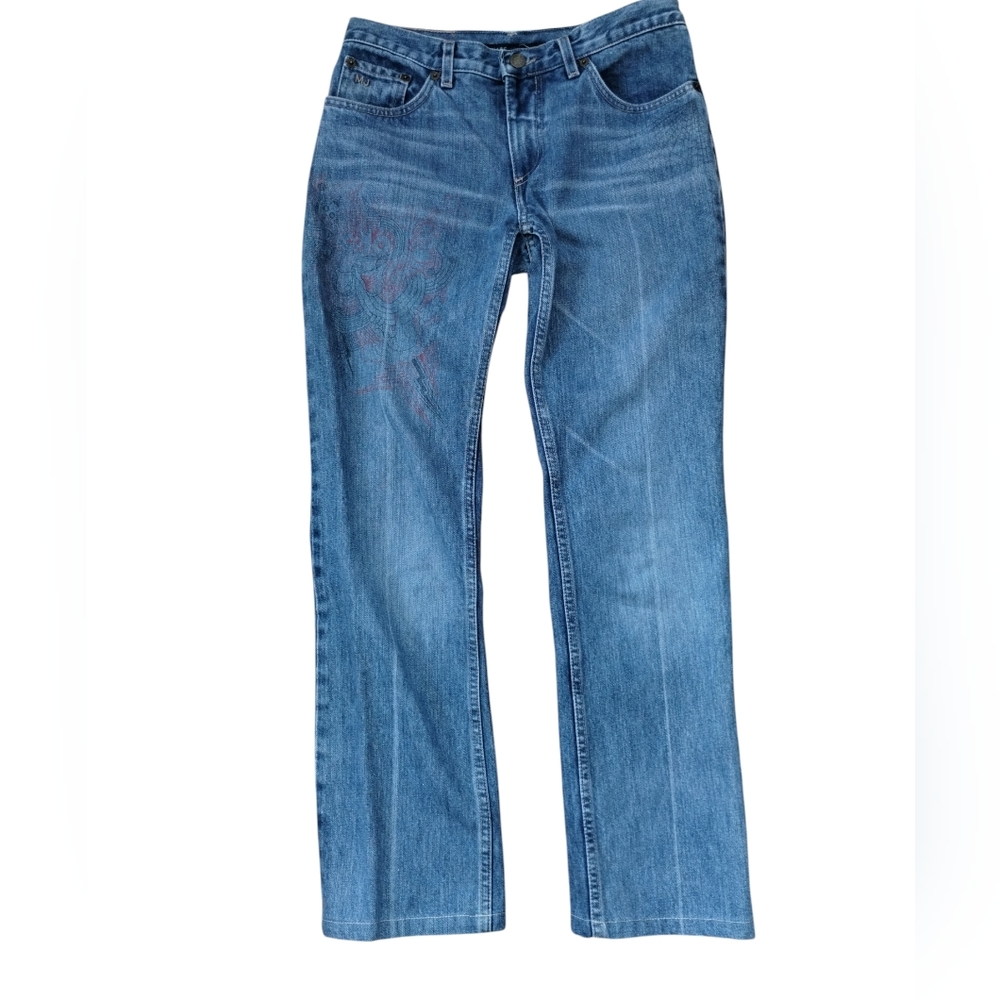 Vtg Y2K Marc Jacobs Tattoo Spider Jeans 4 Low Rise Ankle USA Blue